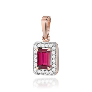 Zawieszka Z0422 Rubin 0,80ct różowe złoto