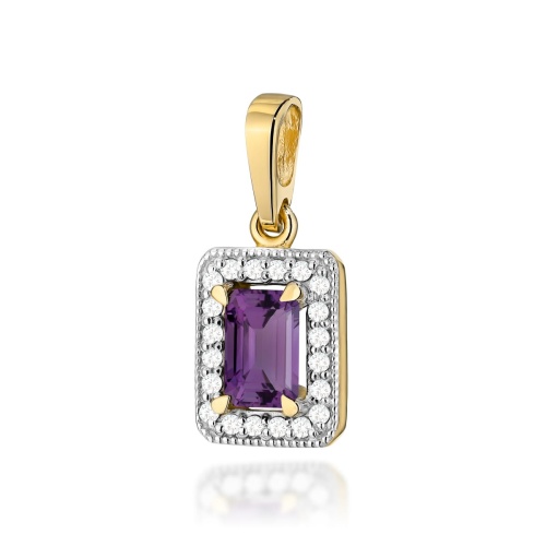 Pendentif Z0422 Améthyste 0,50ct Or jaune