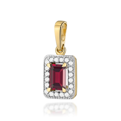 Pendentif Z0422 Grenat 0,70ct Or jaune