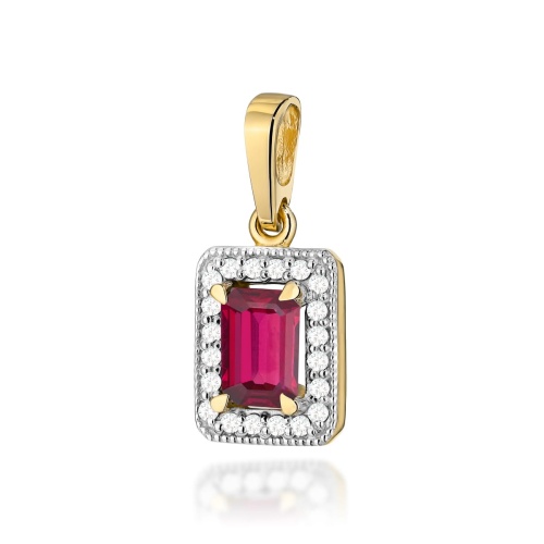 Pendentif Z0422 Rubis 0,80ct Or jaune