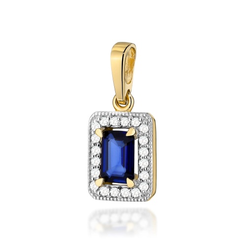 Pendentif Z0422 Saphir 0,60ct Or jaune
