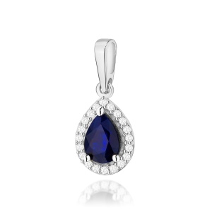 Zawieszka Z0455 Szafir 0,60ct białe złoto