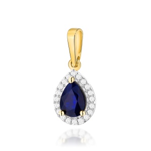 Zawieszka Z0455 Szafir 0,60ct żółte złoto