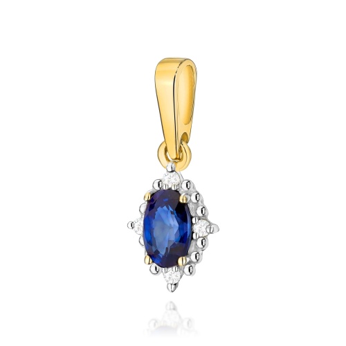 Pendentif Z0512 Saphir 0,30ct Or jaune