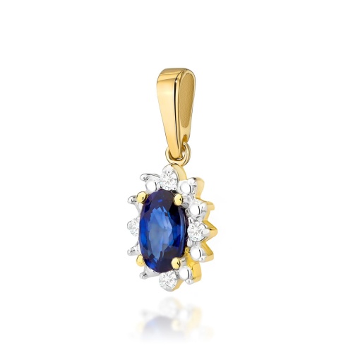 Pendentif Z0513 Saphir 0,30ct Or jaune