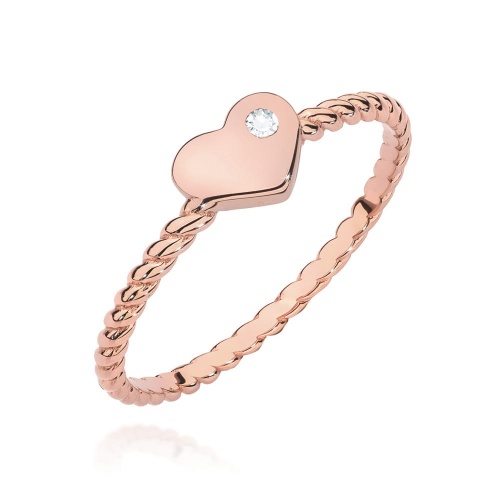 Bague W0610 Diamant 0,03ct Or rose