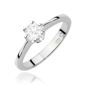 Pierścionek W0220B Diament Laboratoryjny 0,30ct białe złoto