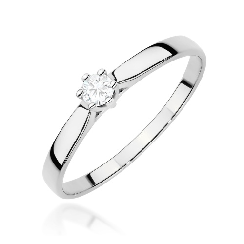 Inel W0222 Diamant de laborator 0,10ct AUR ALB