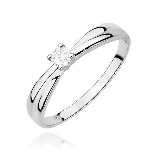 Inel W0230 Diamant de laborator 0,10ct AUR ALB