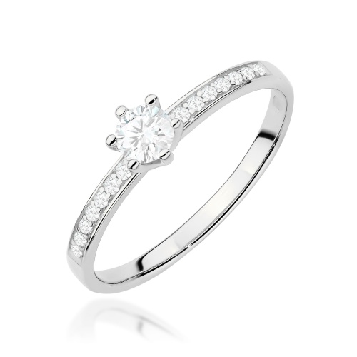 Inel W0459 Diamant de laborator 0,25ct AUR ALB