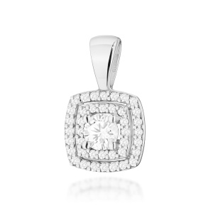 Zawieszka Z0506 z diamentami białe złoto