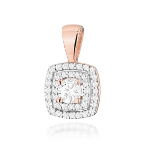 Zawieszka Z0506 z diamentami różowe złoto