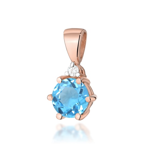 Pendentif Z0076 Topaze  Swiss 0,50ct Or rose