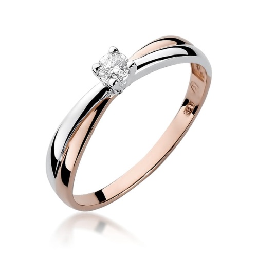 Bague W0230 Diamant 0,08ct Or rose
