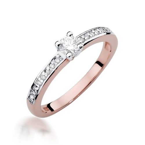 Bague W0288 Diamant 0,20ct Or rose