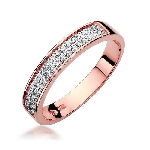 Bague W0410 avec diamants Or rose