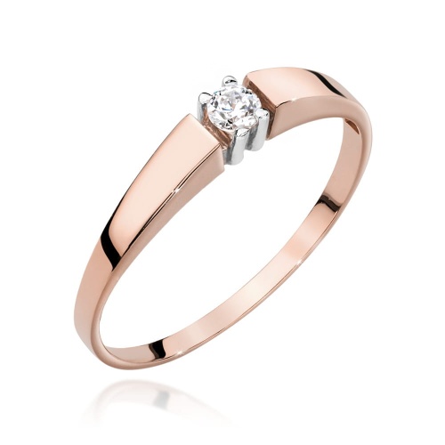 Bague W0524 Diamant 0,10ct Or rose