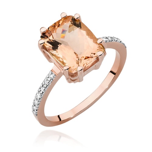 Pierścionek W0527 Morganit 2,80ct różowe złoto