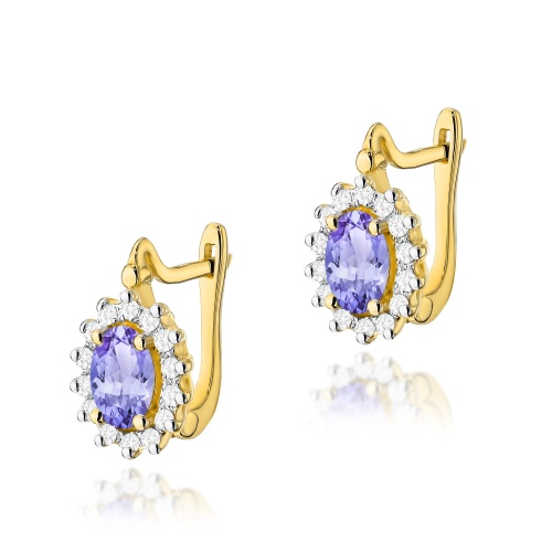 Boucles d’oreilles K0182 Tanzanite 2 x 0,40ct Or jaune