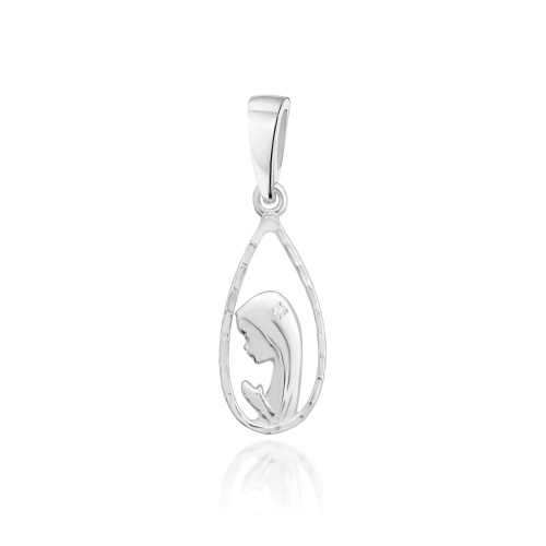 Pendentif D0056 avec diamants Or blanc