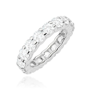 Pierścionek W0516 z diamentami białe złoto