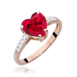 Pierścionek W0031 Rubin 1,70ct różowe złoto