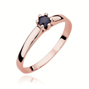 Pierścionek W0222 Szafir 0,15ct różowe złoto
