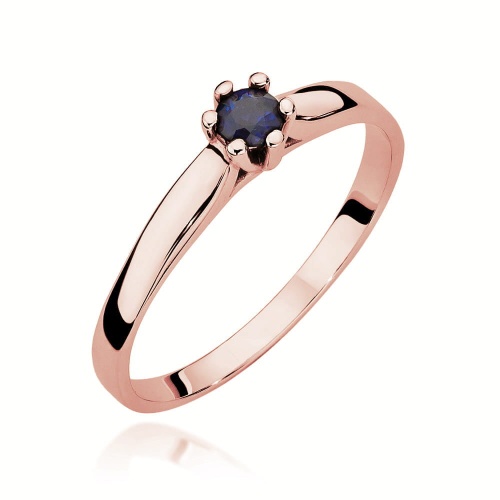 Pierścionek W0222 Szafir 0,15ct różowe złoto