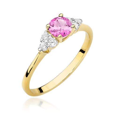 Bague W0451 Topaze  rose 0,60ct Or jaune