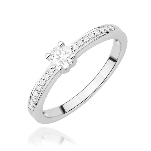 Inel W0288 Diamant de laborator 0,08ct AUR ALB