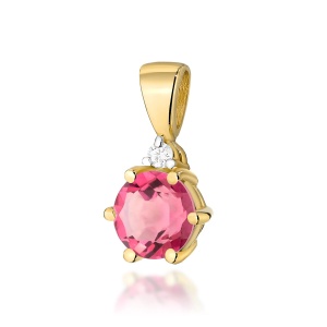 Zawieszka Z0076 Różowy Topaz 0,60ct żółte złoto