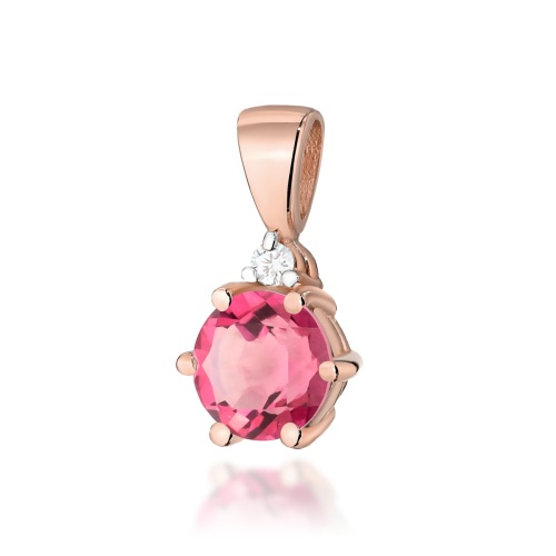 Pendentif Z0076 Topaze  rose 0,60ct Or rose