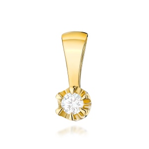 Zawieszka Z0032 Diament Laboratoryjny 0,10ct żółte złoto