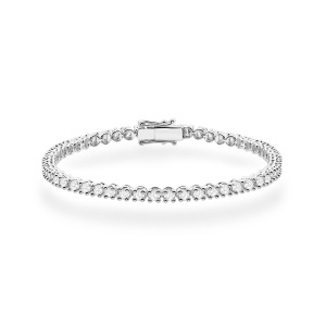 Bransoletka B0028 z diamentami laboratoryjnymi białe złoto