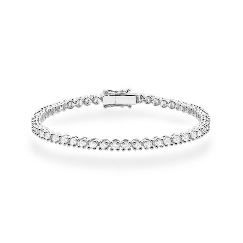 Bransoletka B0028 z diamentami laboratoryjnymi białe złoto