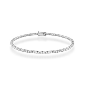 Bransoletka B0031 z diamentami laboratoryjnymi białe złoto