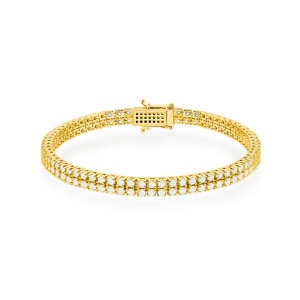 Bransoletka B0034 z diamentami laboratoryjnymi żółte złoto