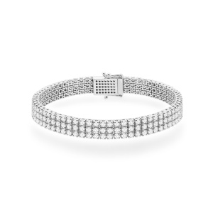 Bransoletka B0035 z diamentami laboratoryjnymi białe złoto