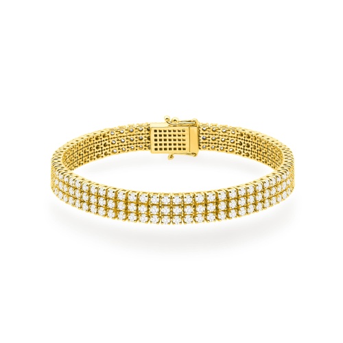 Bransoletka B0035 z diamentami laboratoryjnymi żółte złoto