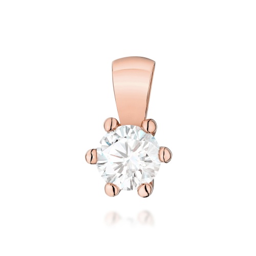 Pendentif Z0222 Diamant de laboratoire 0,30ct Or rose