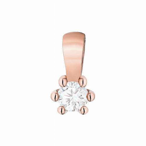 Pendentif Z0222 Diamant de laboratoire 0,10ct Or rose