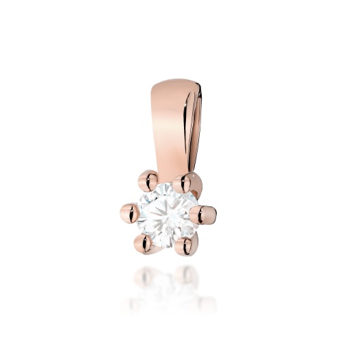 Pendentif Z0222 Diamant 0,10ct Or rose