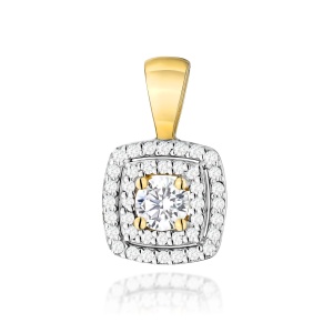 Zawieszka Z0506 z Diamentami Laboratoryjnymi żółte złoto