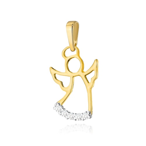 Pendentif Z0504 avec diamants Or jaune