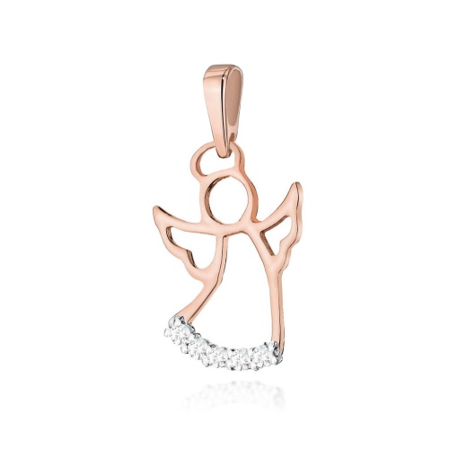 Pendentif Z0504 avec diamants Or rose