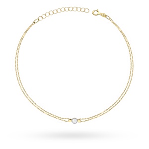 Bransoletka B0004 Diament 0,10ct żółte złoto