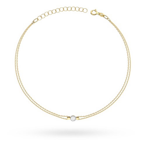 Bransoletka B0004 Diament 0,10ct żółte złoto