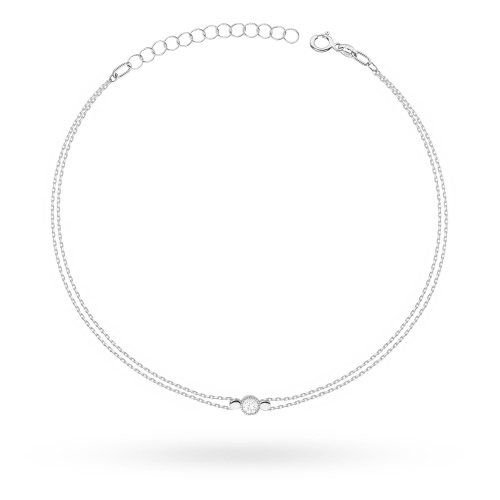Bransoletka B0004 Diament 0,10ct białe złoto