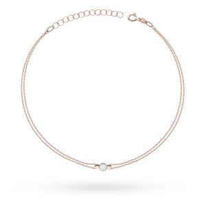 Bransoletka B0004 Diament 0,10ct różowe złoto