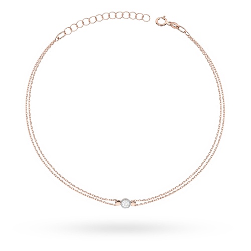 Bransoletka B0004 Diament 0,10ct różowe złoto
